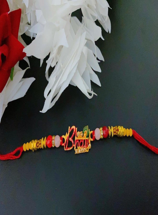 Sesonby Bhai Bhabhi Rakhi With Roli Chawal Bhai Moli Thread Rakhi For Brother kids boys and girls #R63 - Image 3
